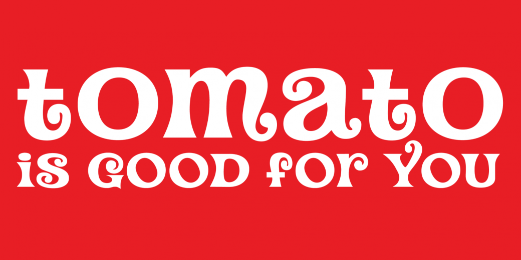 Пример шрифта Tomato #1